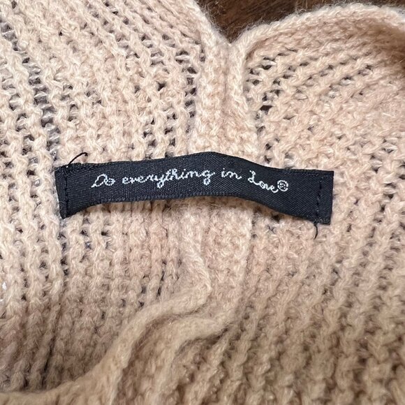 Oversized Slouchy Fringe Long Granola Crochet Sweater Chunky Brown Indie Boho - Picture 8 of 12